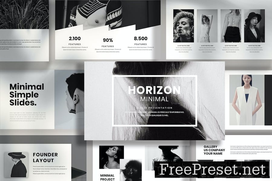 HORIZON - Minimal Keynote Template X323F8Q