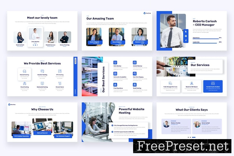 HOSTINA - Server Hosting Keynote Template 2WEKCF6