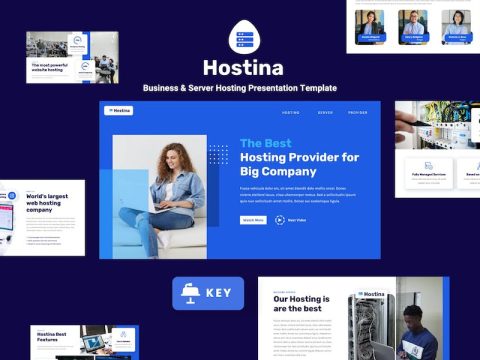 HOSTINA - Server Hosting Keynote Template 2WEKCF6