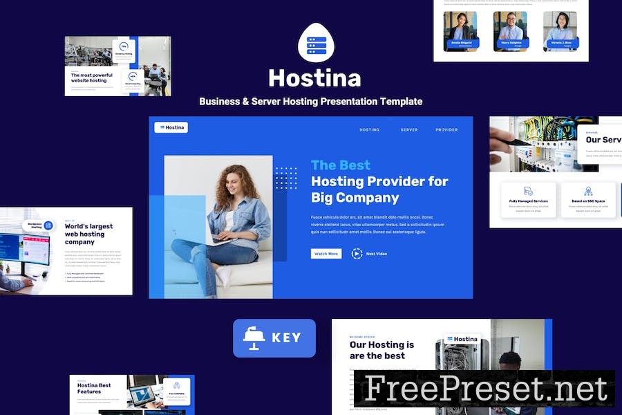 HOSTINA - Server Hosting Keynote Template 2WEKCF6