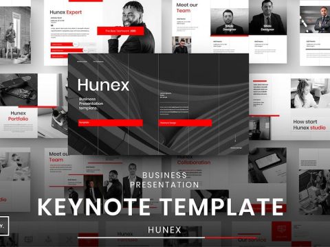 Hunex – Business Keynote Template KVAEBQV