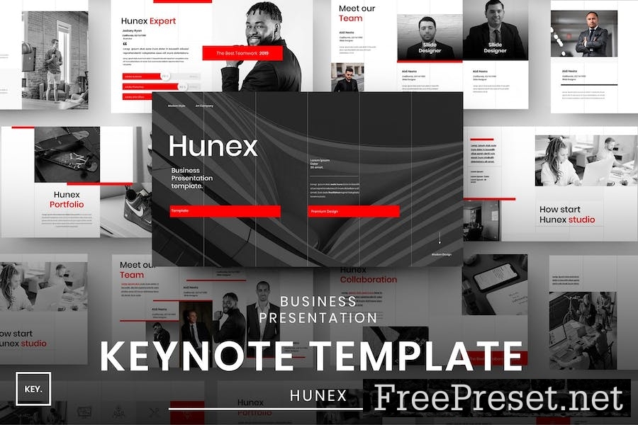 Hunex – Business Keynote Template KVAEBQV