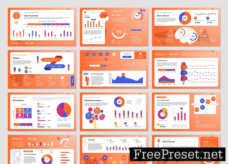 Idea Dashboards PowerPoint Presentation Template PD6ZQ29