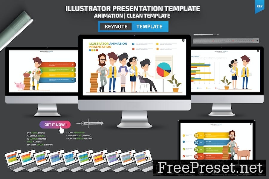 Illustrator Animation Keynote Templates YHXNB9R