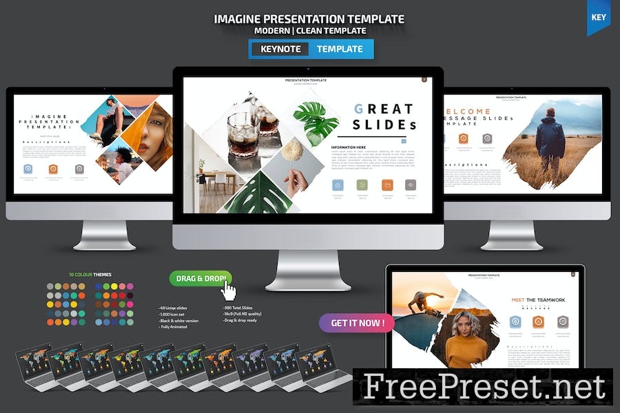 Imagine Keynote Presentation Templates R9ZF75P