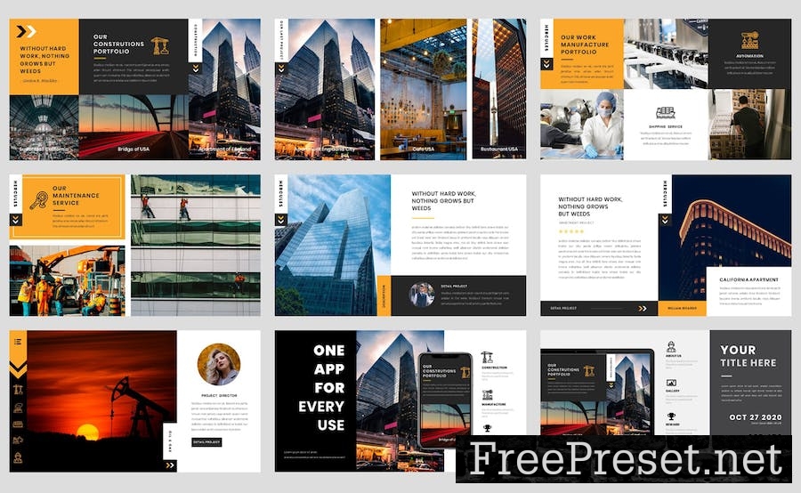 Industrial - Factory Google Slide Template LNZWJMD