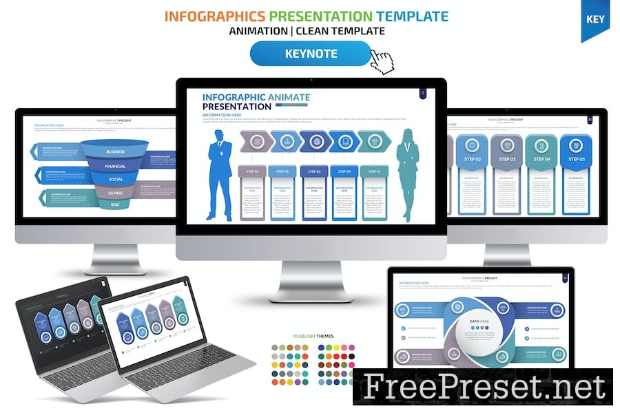 Infographic Keynote PresentationTemplate P9YU765