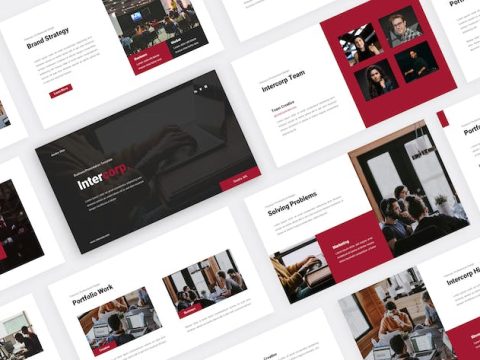 Intercorp - Minimal Business PowerPoint Template RHA6TNF