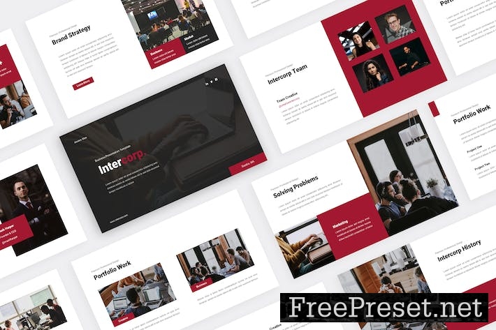 Intercorp - Minimal Business PowerPoint Template RHA6TNF