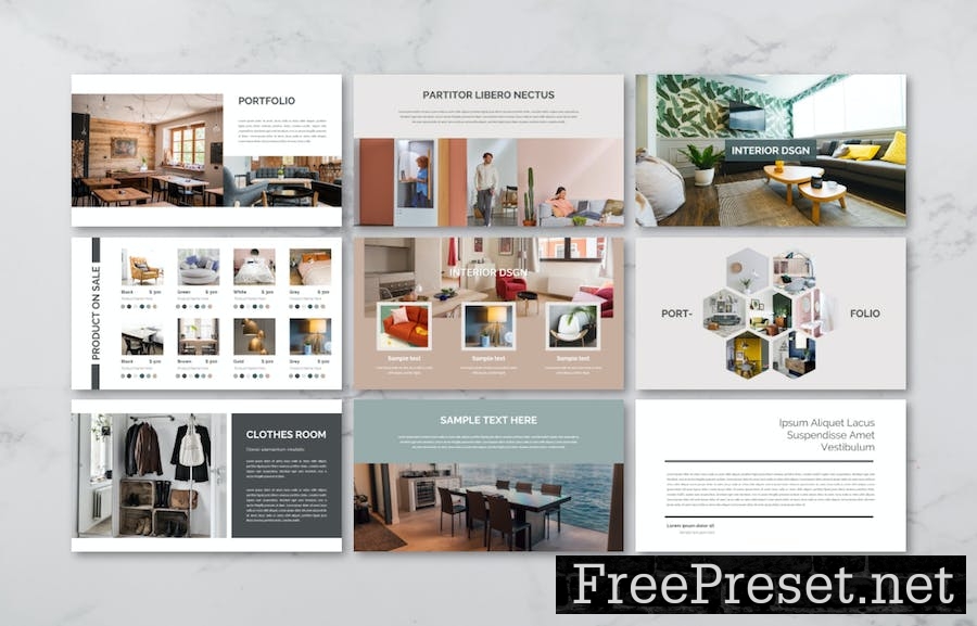 Interior Design Keynote Presentation Template JFEB23T