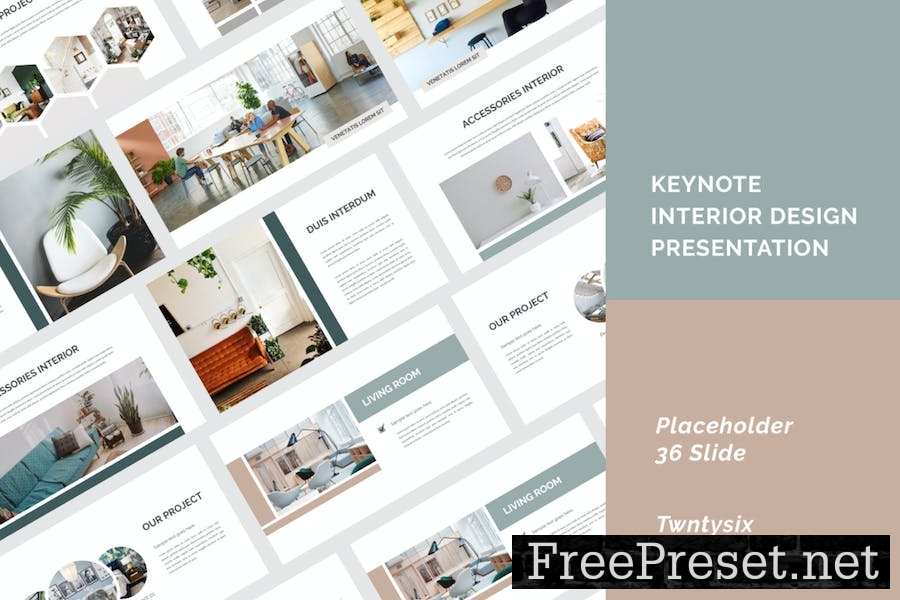 Interior Design Keynote Presentation Template JFEB23T