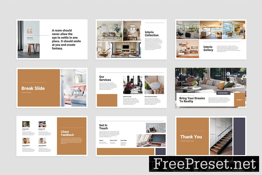 Interior Design Keynote Presentation Template PHEQ7M8