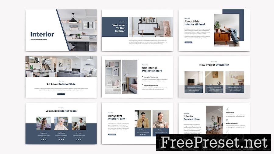 INTERIOR - Powerpoint Template N79TWSY