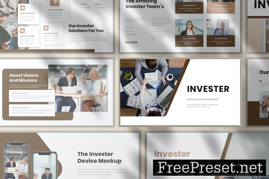 Invester - Business Presentation Keynote Template XFTUJPF