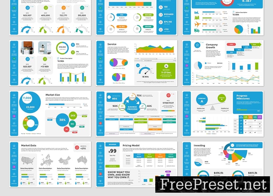 Investor Pitch Dashboards PowerPoint Template LP4LK65