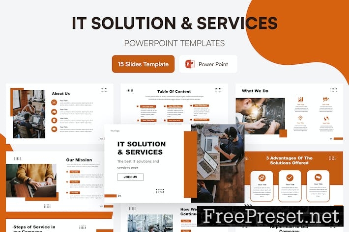 IT Solution Services Presentation Template BM6CCY2