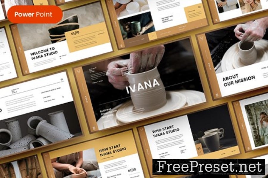 Ivana – Business PowerPoint Template Q25GFNK