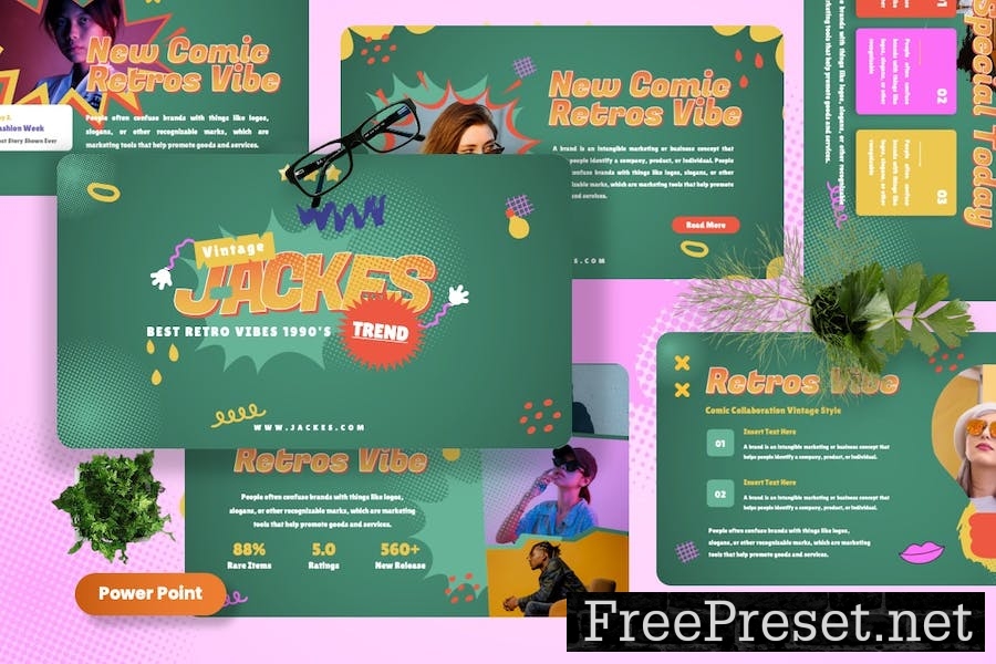 Jackes - Retro Powerpoint Template PX7FJW8