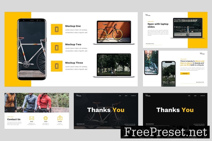 Jengky - Bicycle Sports Club Keynote Template T2GAVKJ