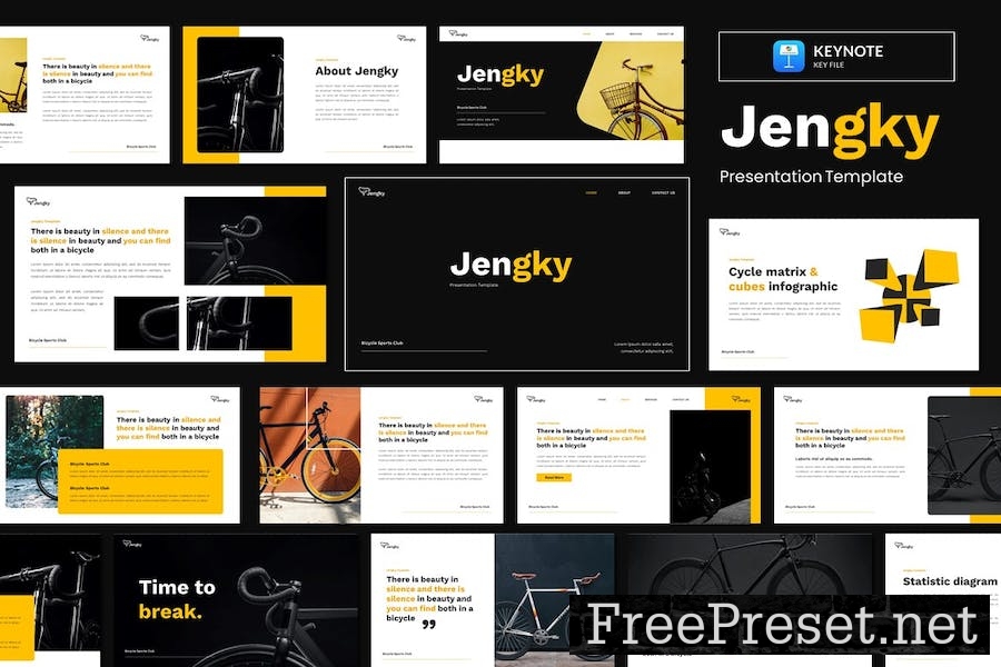 Jengky - Bicycle Sports Club Keynote Template T2GAVKJ