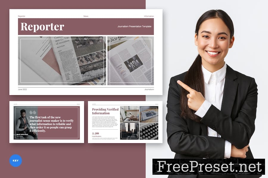 Journalism Keynote Presentation Template PM779JH