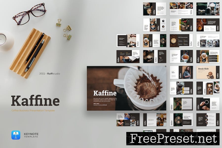 Kaffine - Coffee Business Keynote Template FQU7WZ5