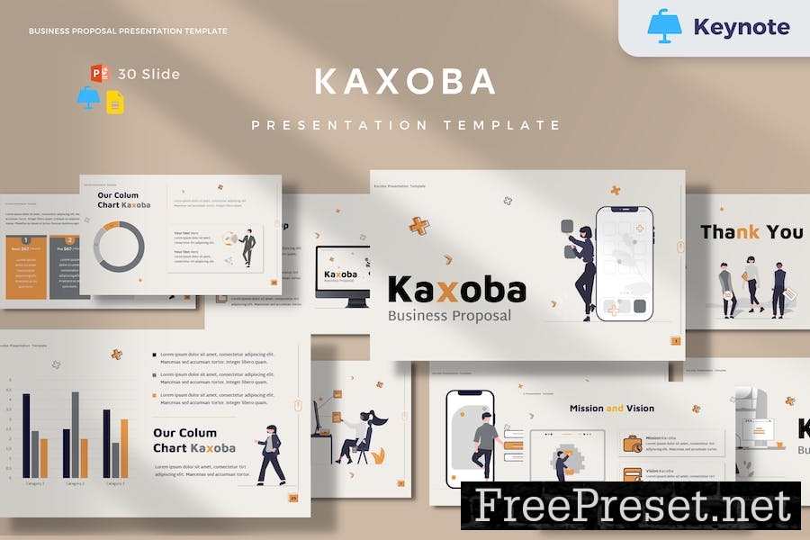 Kaxoba Keynote Business Proposal Presentation 4V3A3MC