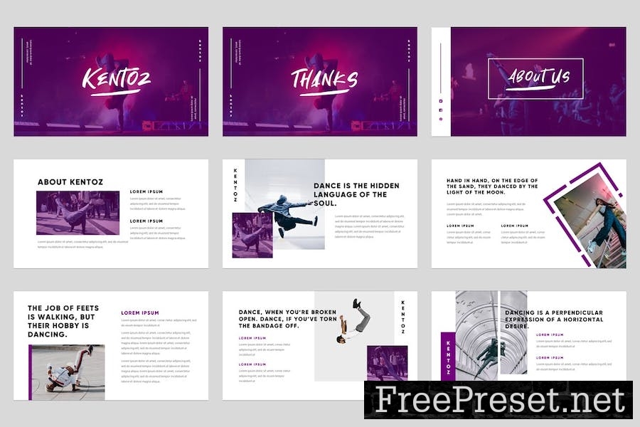 Kentoz - Dance Studio Keynote Template 6VAQ22D