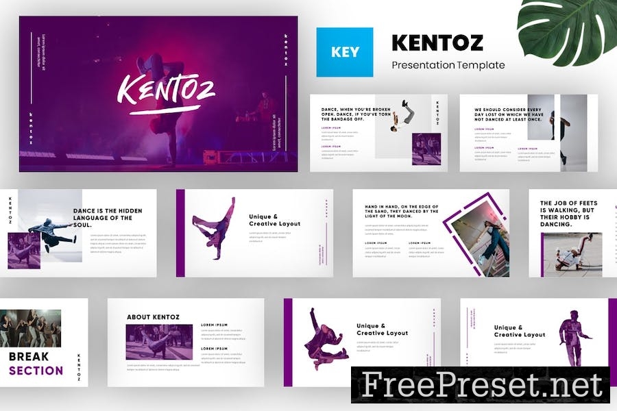 Kentoz - Dance Studio Keynote Template 6VAQ22D