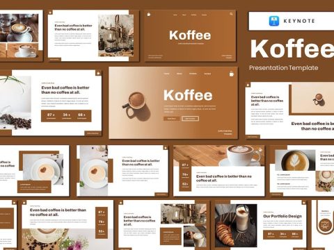 Koffee - Coffe & Cafe Shop Keynote Template HGP55K8