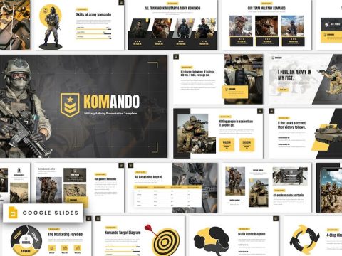 KOMANDO - Military & Army Google Slides Template M4YBCEX