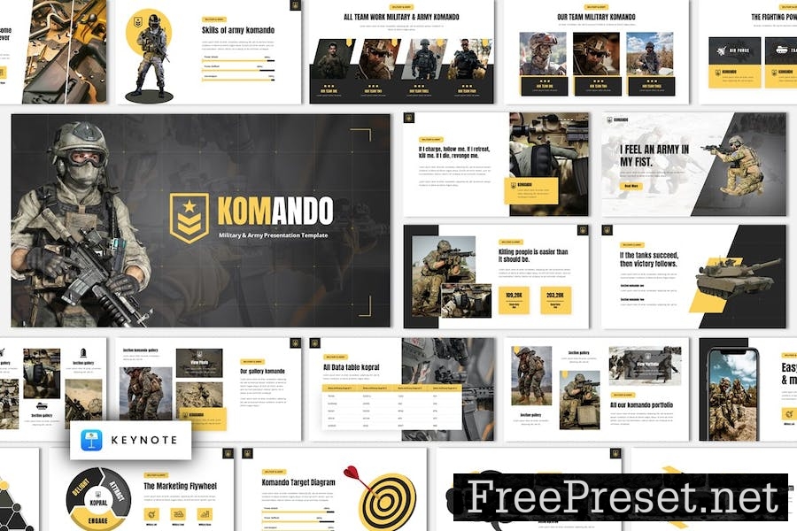 KOMANDO - Military & Army Keynote Template EV8Z76U