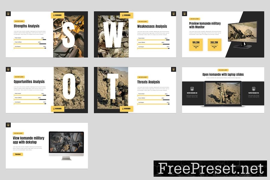 KOMANDO - Military & Army Powerpoint Template 7ULH2X6