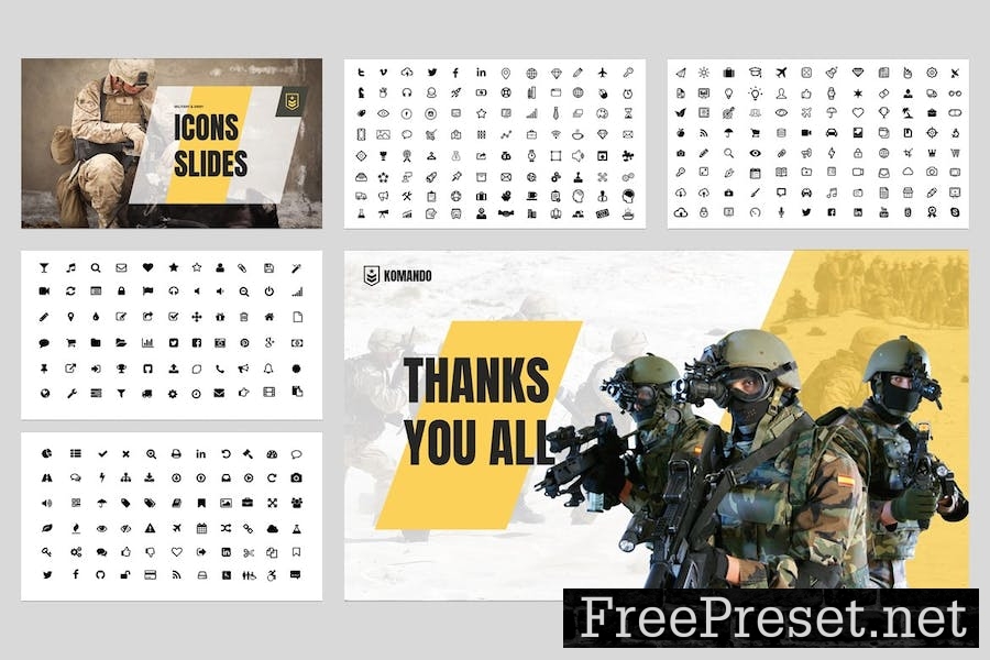 KOMANDO - Military & Army Powerpoint Template 7ULH2X6