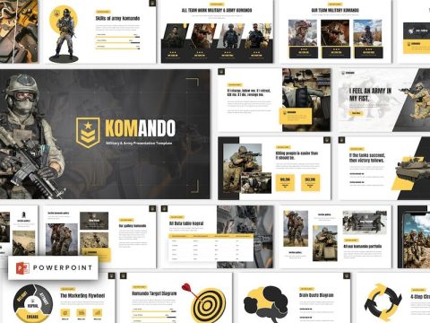 KOMANDO - Military & Army Powerpoint Template 7ULH2X6