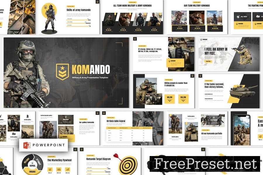 KOMANDO - Military & Army Powerpoint Template 7ULH2X6