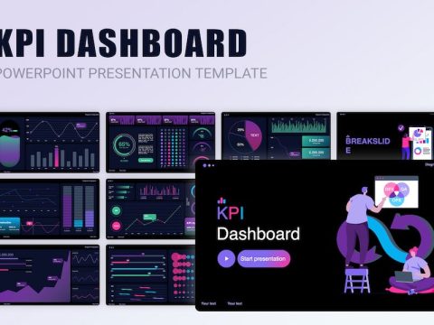 KPI Dashboard PowerPoint Presentation Template GHUUQUT