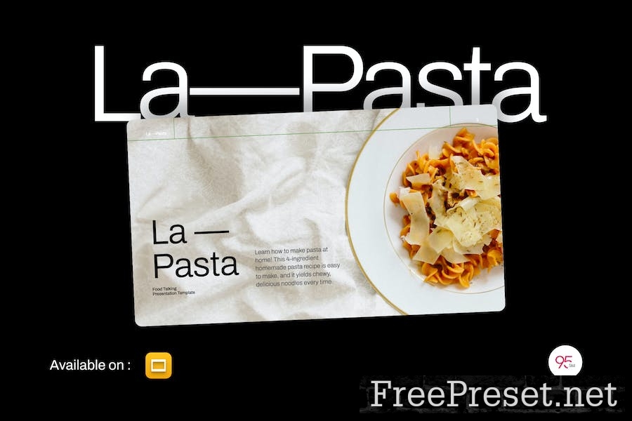 La Pasta Minimalist Food Talking Google Slides K7SXVE8