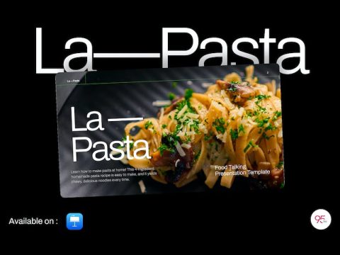 La Pasta Minimalist Food Talking Keynote YMZ57KD