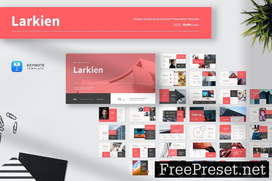 Larkien - Modern Business Keynote Template AWEEMES