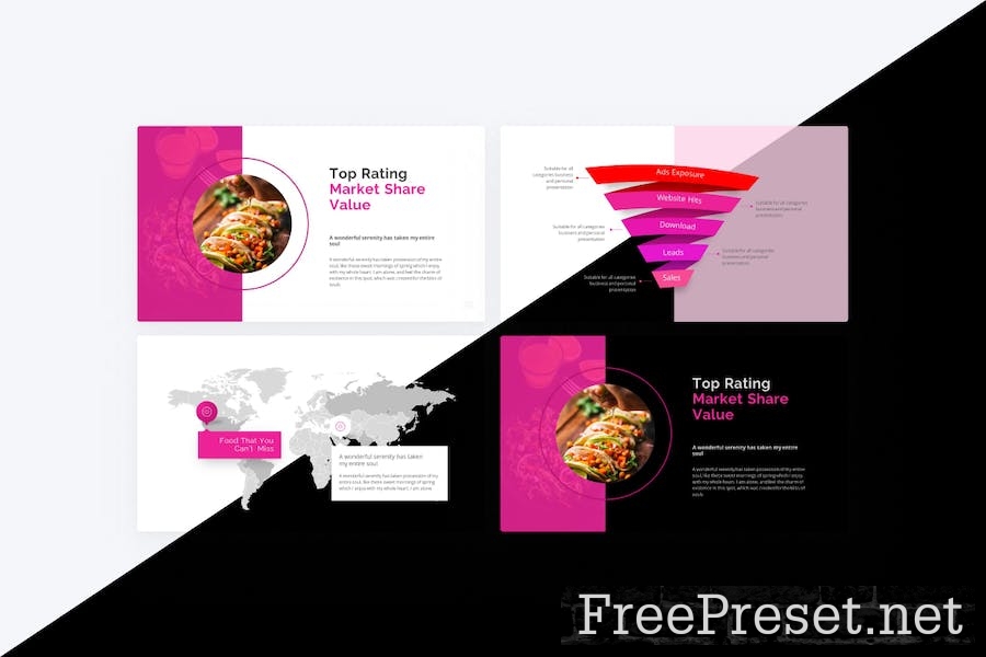 Lasagna Pink Creative Food Geometric Keynote J7TDYKN