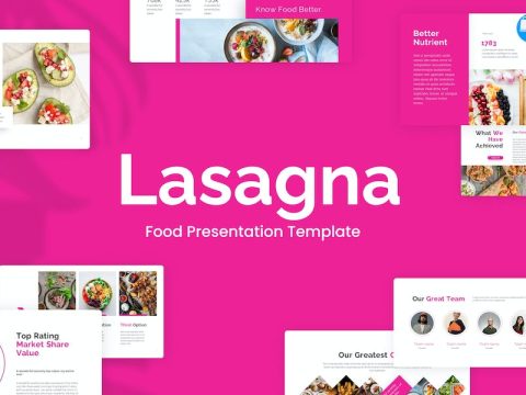 Lasagna Pink Creative Food Geometric Keynote J7TDYKN