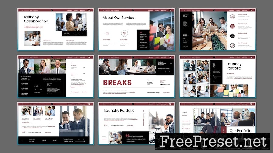 Launchy - Business Presentation Keynote Template YU26ZNG