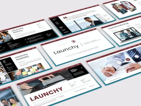 Launchy - Business Presentation Keynote Template YU26ZNG