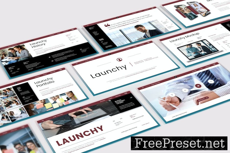 Launchy - Business Presentation Keynote Template YU26ZNG