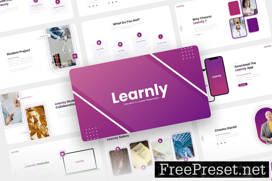 Learnly - Education & Course Keynote Template SDQKAX2