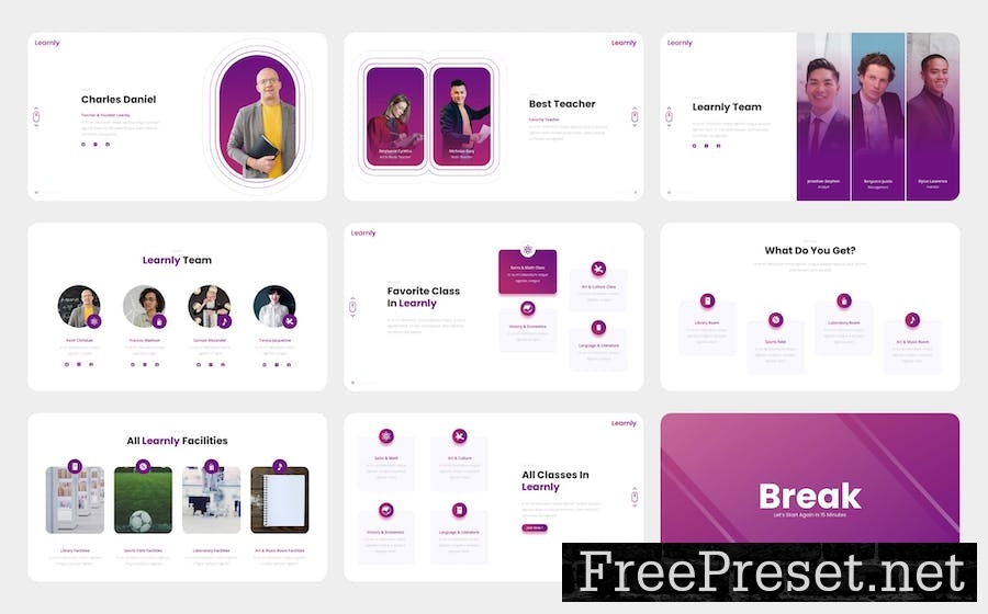 Learnly - Education & Course PowerPoint Template BB6S6LP