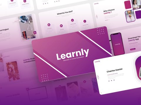 Learnly - Education & Course PowerPoint Template BB6S6LP