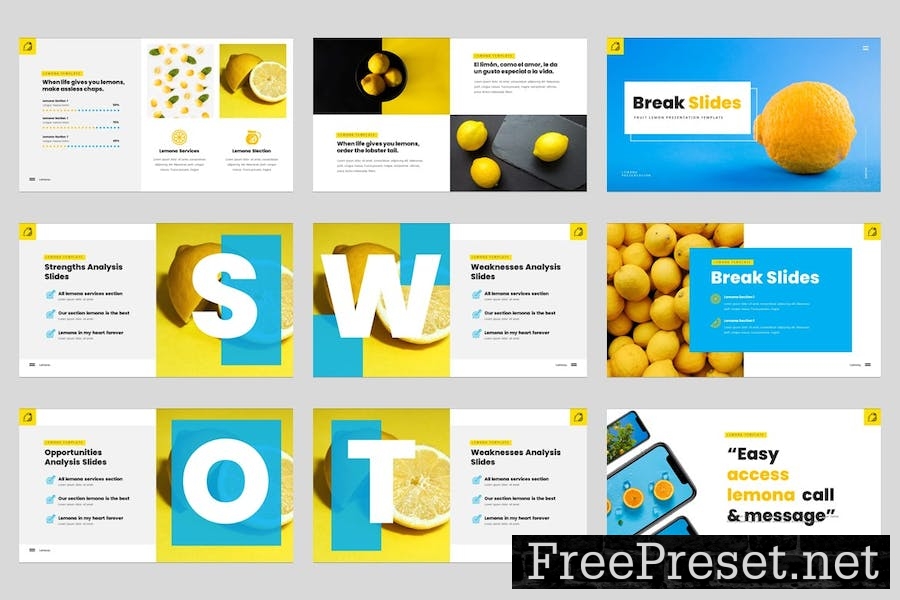 LEMONA - Fresh Fruit Keynote Template KNTEYW6