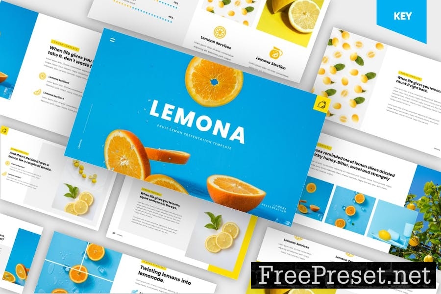 LEMONA - Fresh Fruit Keynote Template KNTEYW6